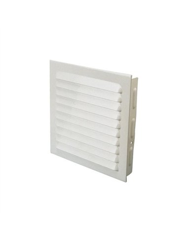 Rejilla ventilacion embutir aluminio blanca 16x16cm meval