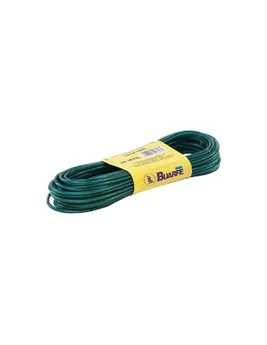 ROLLO 10mt CABLE ACERO FORRADO VERDE