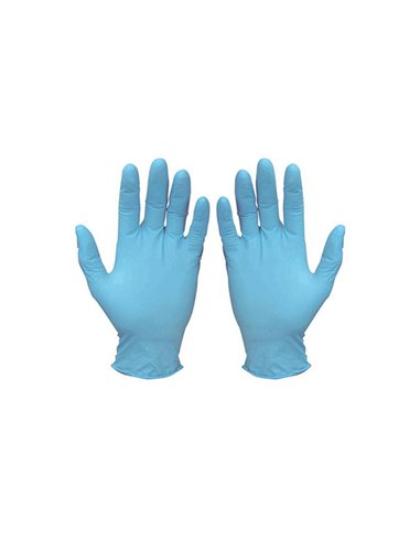 CAJA 100 GUANTES NITRILO AZUL SIN POLVO T.7 PEQUEÃ‘A GD21BB