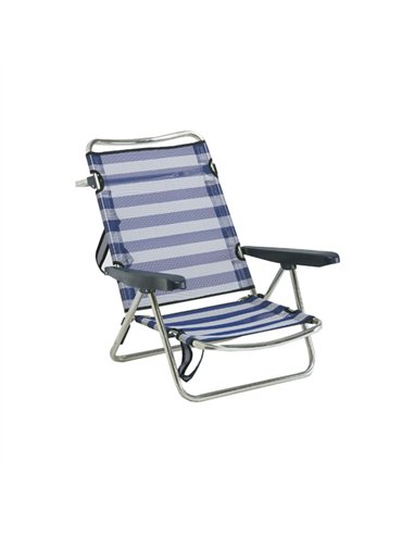 SILLA PLAYA 607-ALF RECLINABLE ALUMINIO FIBRELINE ALCO*