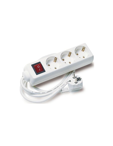 BASE MULTIPLE 3 TOMAS INTERRUPTOR CABLE 1,4mt 801600 TAYG