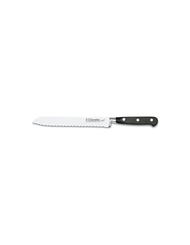 CUCHILLO PAN FORJADO 20cm 01567 3 CLAVELES