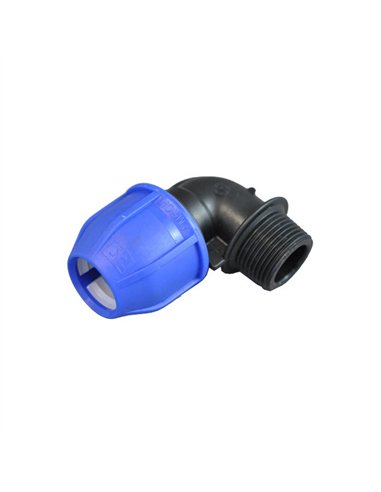 CONECTOR COMPRESION CODO 90 R/MACHO 32x1