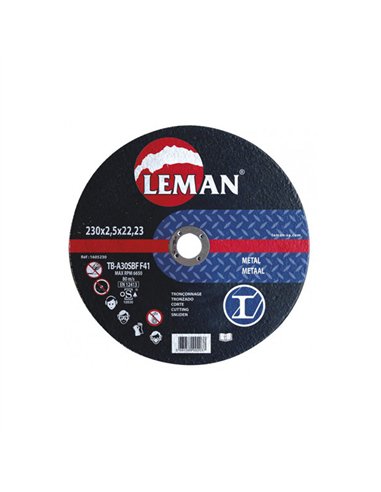 Disco corte acero profesional 230x2,5x22mm 1602230 leman