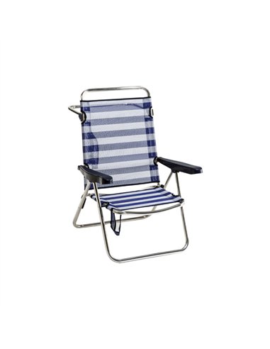 Silla playa 671-alf reclinable aluminio fibreline alco*