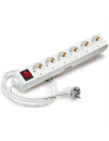 Base multiple 6 tomas interruptor cable 1,4mt 811609 tayg