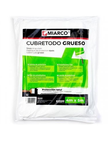 Cubretodo plastico 4x5mt grueso miarco