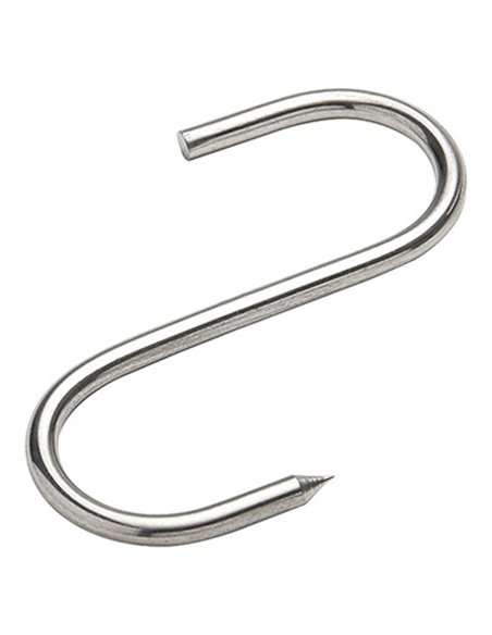 CAJA 10 GANCHOS CARNICERO INOX 10cm