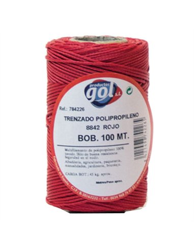 BOBINA 50mt CUERDA ALBAÃ‘IL ROJA 784216