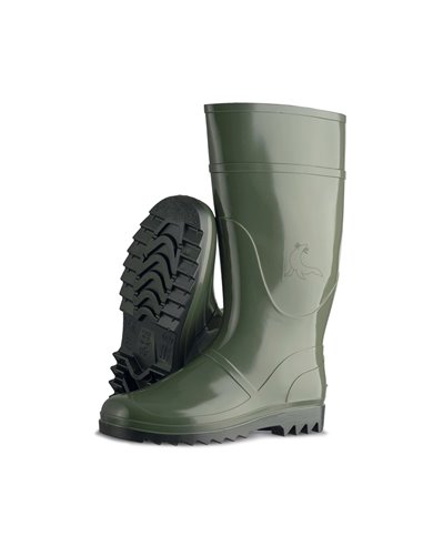 Botas de chuva de cano alto verde oliva (tamanho 37) em PVC