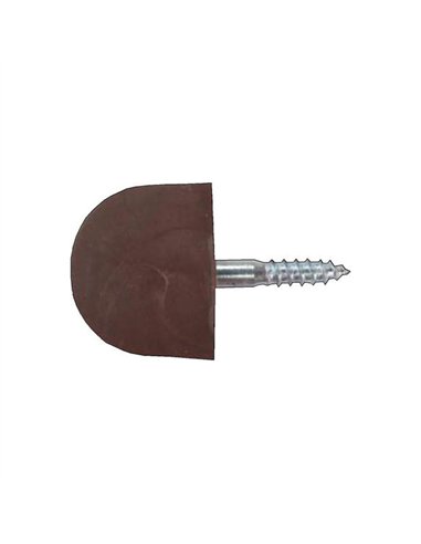 CAJA 100 SOPORTE ESTANTE VITRINA PLAST. MARRON 14mm