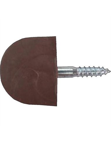 CAJA 100 SOPORTE ESTANTE VITRINA PLAST. MARRON 14mm
