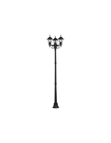 FAROLA EXTERIOR 3 LUCES 217x54cm NEGRA 9178 ASTRID