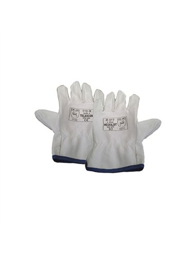 PAQ. 12 GUANTES PIEL FLOR VACUNO TALLA 8 510-B TELASCOR