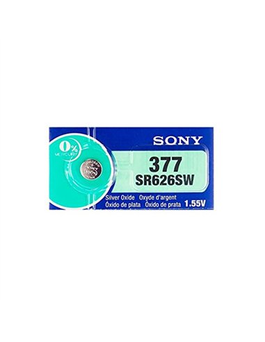 CAJA 10 PILAS BOTON 377 SR626SW de 1,55v SONY