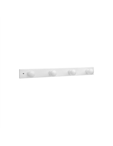 Percha madera blanca 4 pomos 3774-2 inofix