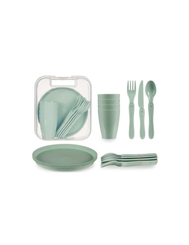 Set 21pzas picnic camping plastico 81695 ar