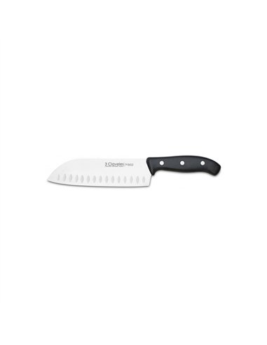 CUCHILLO SANTOKU 18cm MANGO POLIPROPILENO 0957 3 CLAVELES