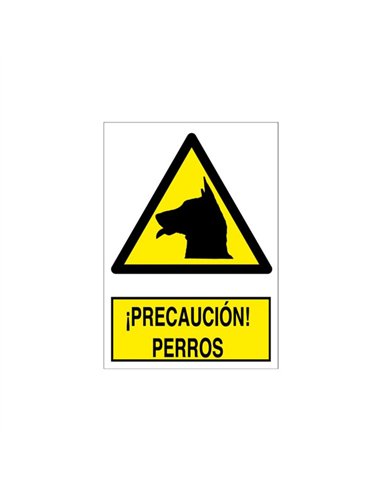 Señal cuidado/precaucion perros 210x297 rd30043