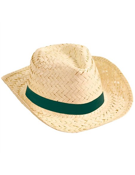 Sombrero hombre verde ala larga t.58 mod.13