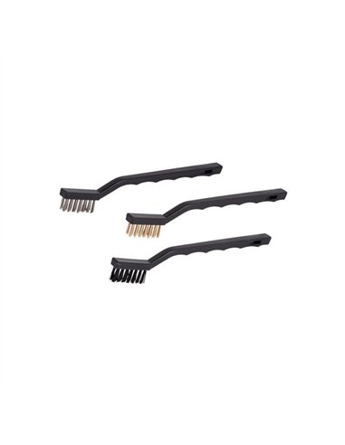 JGO 3 CEPILLOS ACERO INOX, COBRE Y NYLON KRT561102 KREATOR