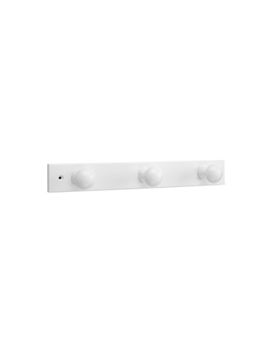 Percha madera blanca 3 pomos 3773-2 inofix