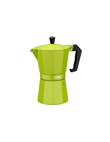 CAFETERA ALUMINIO VITROCERAMICA VERDE LIMA 6T. MONIX