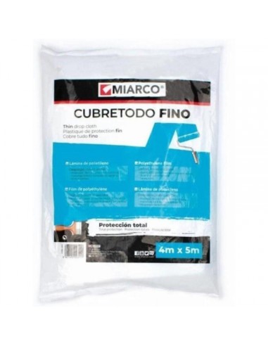 CUBRETODO PLASTICO 4x5mt FINO MIARCO