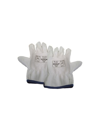 PAQ. 12 GUANTES PIEL FLOR VACUNO TALLA 10 510-B TELASCOR