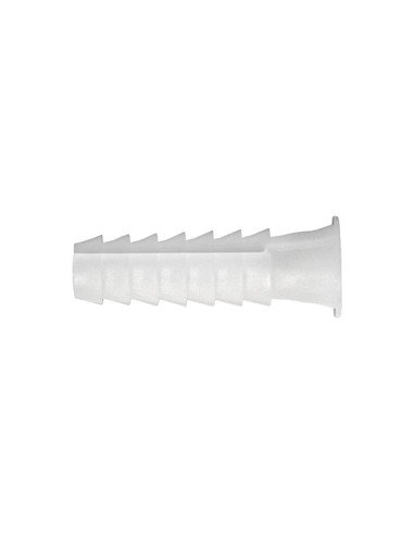 BLISTER 10 TACO BLANCO PLASTICO ESTRIADO 9mm