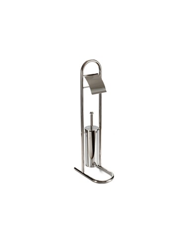 PORTAROLLOS PIE ESCOBILLERO WC INOX 80cm 50689-50691 BERILO