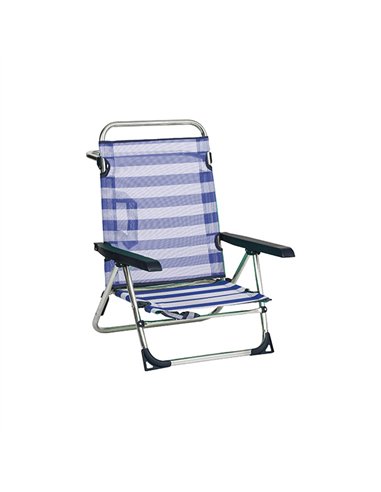 SILLA PLAYA 606-ALF RECLINABLE ALUMINIO FIBRELINE ALCO*