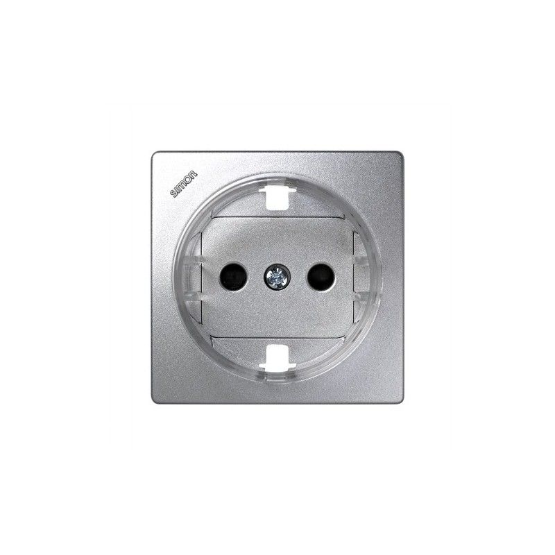 Tapa base de enchufe 2P+TT ALUMINIO Simon 73 Loft 73041-63