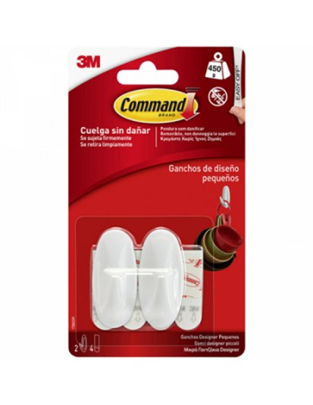 BLISTER 2 PERCHAS PEQUEÃ‘AS 4 TIRAS 450gr 17082 COMMAND 3M