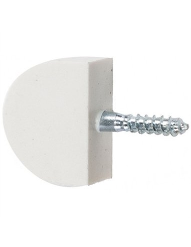 BOLSA 100 SOPORTE ESTANTE VITRINA PLAST. BLANCO 20mm