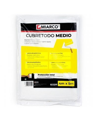 Cubretodo plastico 4x5mt medio miarco