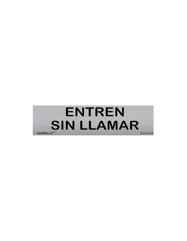 Señal entren sin llamar inox adhesiva 5x20cm rd707053