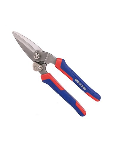 Geschmiedete Multifunktionsschere 20cm mit großer Schnittkraft und ergonomischem Bi-Material-Griff in den Farben Blau und Rot