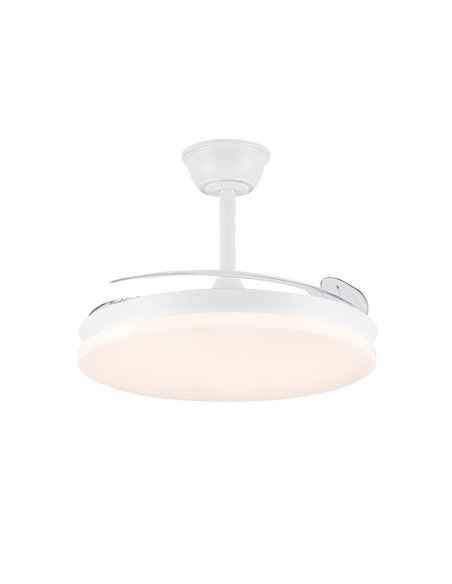 Ventilador LED aspas retráctiles Milky M Eco 45W 4400Lm CCT