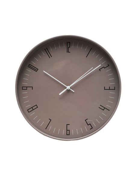 Reloj De Pared Lemur Marron 30d Mov.continuo