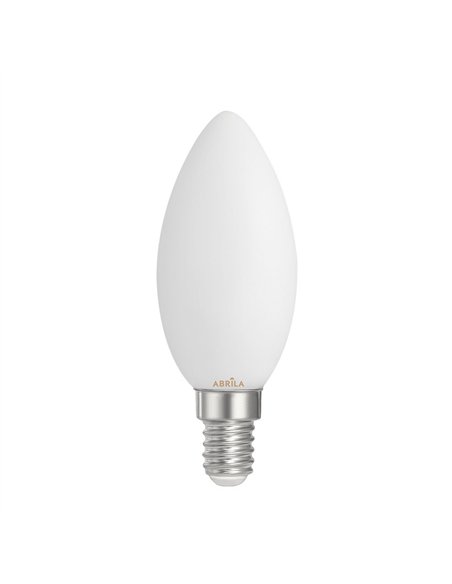 Bombilla Vela Filam.opal 4w 4000k Abrila E14  360lm 9,7x3,5x3,5cm