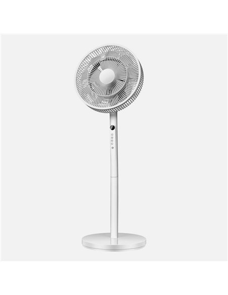 Ventilador De Pie Azor Blanco 3vel 60w 70/100x35x35cm Oscilante C/remoto Y Temporizador