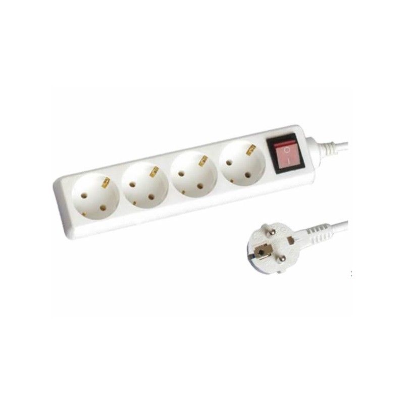 Regleta Enchufes 4 Tomas con interruptor EDM Schuko (1,5 m) 