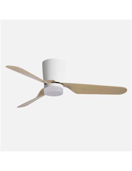 Ventilador 18w Dc Kochi Blanco 3 Aspas Haya 6 Vel 3000-4000-6000k Remoto+temporizador 132 D 2025