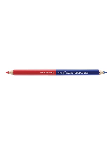Double-pointed pencil “Classic Double 559” with hexagonal profile and high-quality red and blue leads