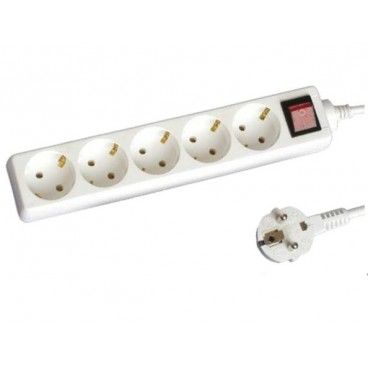 Base multiple of five outlets, with switch, 3 metres cable with GSC-0000021