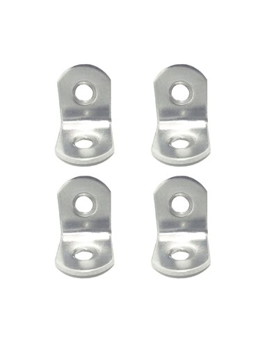 ÁNGULO REFUERZO AN24, ACERO INOXIDABLE, 20 x 20 x 16 mm. 4 unidades