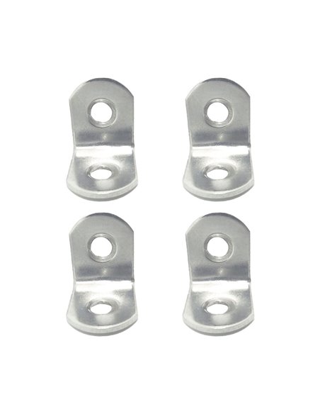 ÁNGULO REFUERZO AN24, ACERO INOXIDABLE, 20 x 20 x 16 mm. 4 unidades