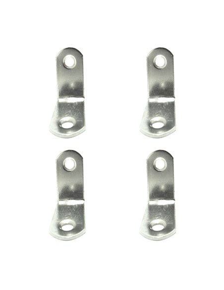 ÁNGULO REFUERZO AN24, ACERO INOXIDABLE, 30 x 30 x 16 mm. 4 unidades
