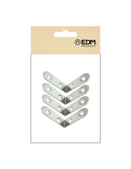 ÁNGULO REFUERZO AN24, ACERO INOXIDABLE, 40 x 40 x 16 mm. 4 unidades